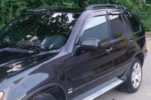 Дефлекторы окон (ветровики) BMW X5 (E53) 2000-2006 (БМВ Е53) Кобра Тюнинг