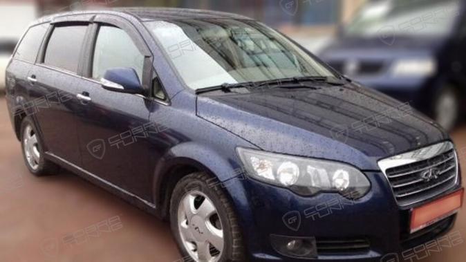 Дефлекторы окон (ветровики) Chery CrossEastar Sd 2006/Rely V5 Sd 2009 (Чери КросСтар) Кобра Тюнинг